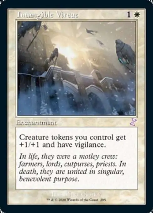 MtG Trading Card Game Time Spiral Remastered Timeshifted Intangible Virtue #295 [Timeshifted]