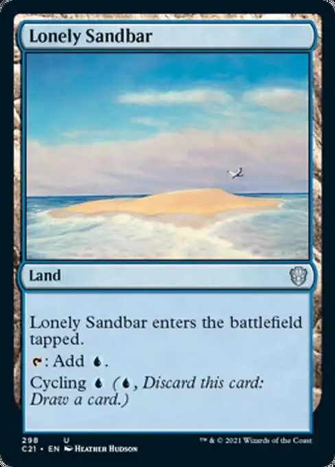 MtG Commander 2021 Common Lonely Sandbar #298