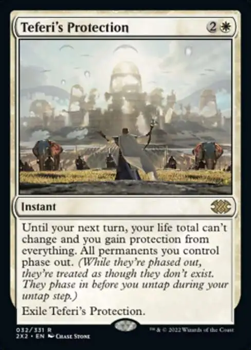Magic The Gathering Trading Card Game Double Masters 2022 Single Card Rare  Teferis Protection 32 - ToyWiz