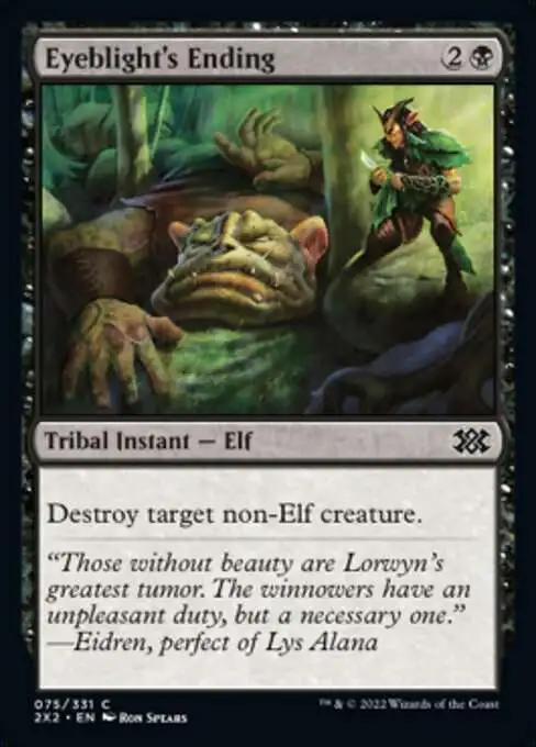 MtG Trading Card Game Double Masters 2022 Common Eyeblight's Ending #75
