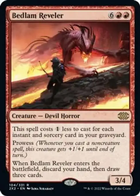 MtG Trading Card Game Double Masters 2022 Rare Bedlam Reveler #104