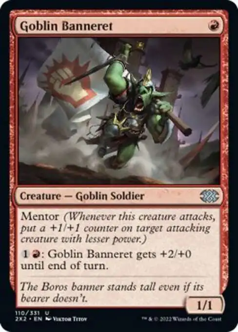 MtG Trading Card Game Double Masters 2022 Uncommon Goblin Banneret #110