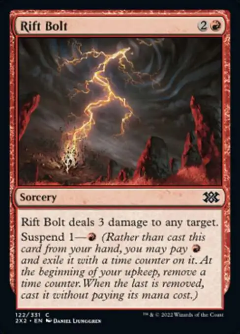 MtG Trading Card Game Double Masters 2022 Common Rift Bolt #122