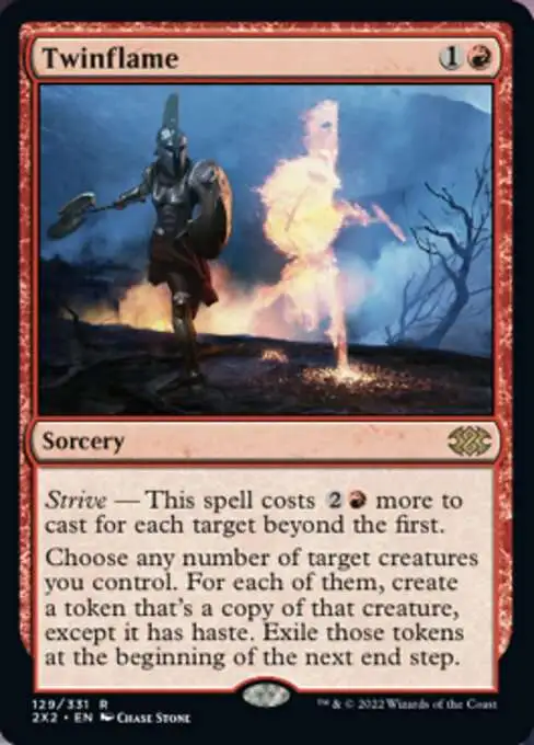 MtG Trading Card Game Double Masters 2022 Rare Foil Twinflame #129