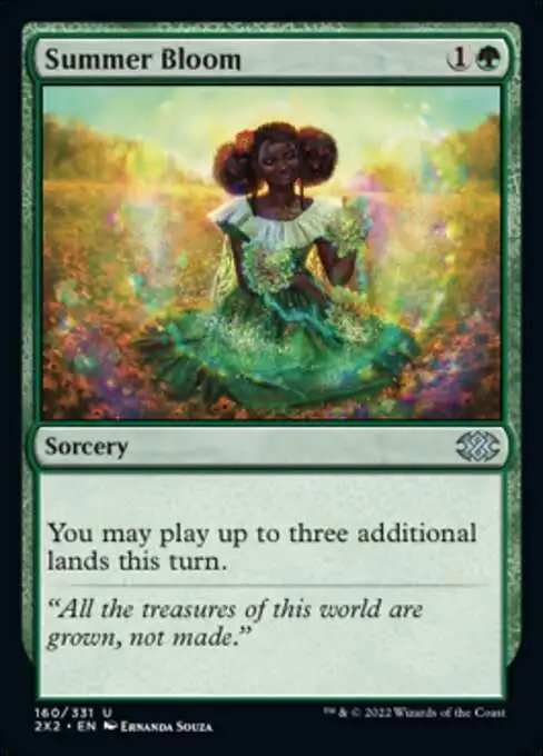 MtG Trading Card Game Double Masters 2022 Uncommon Foil Summer Bloom #160