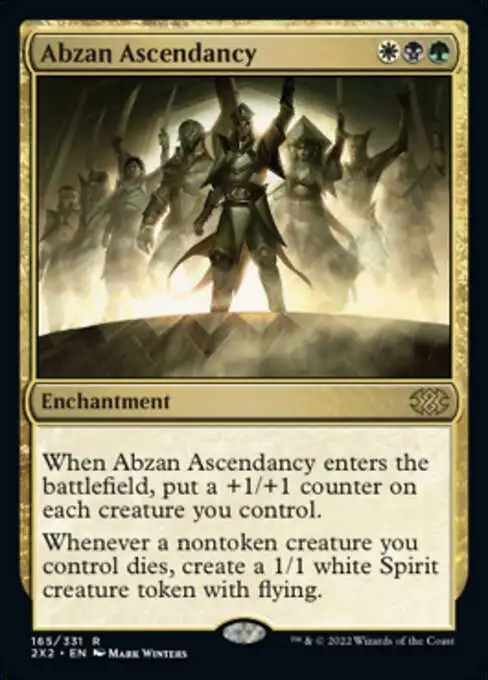 MtG Trading Card Game Double Masters 2022 Rare Abzan Ascendancy #165
