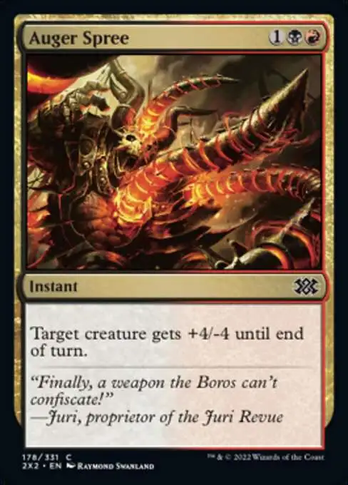 Magic The Gathering Trading Card Game Double Masters 2022 Single Card Common Auger Spree 178 - ToyWiz Magic The Gathering Trading Card Game Double Masters 2022 Single Card Common Auger Spree 178 - ToyWiz