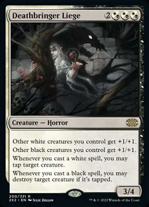 Magic The Gathering Trading Card Game Double Masters 2022 Single Card Rare  Deathbringer Liege 200 - ToyWiz