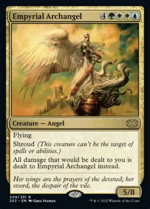 MtG Trading Card Game Double Masters 2022 Rare Empyrial Archangel #209