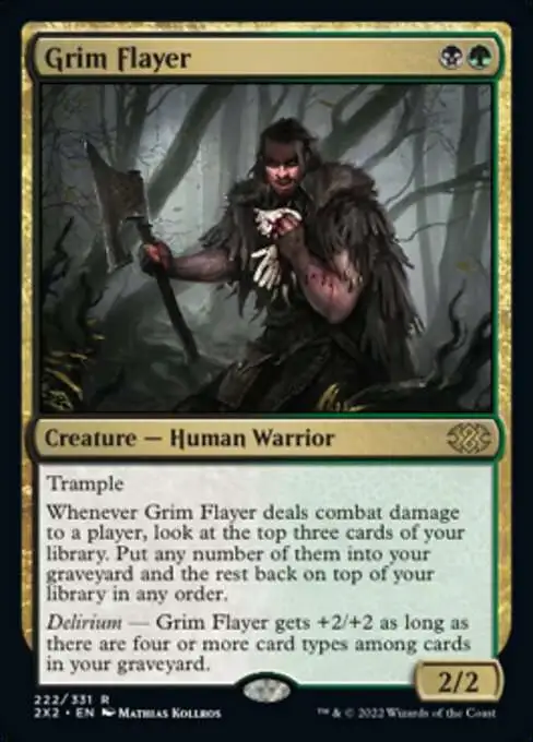 MtG Trading Card Game Double Masters 2022 Rare Grim Flayer #222