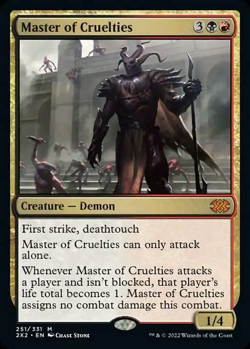 Magic The Gathering Trading Card Game Double Masters 2022 Single Card  Mythic Rare Master of Cruelties 251 - ToyWiz