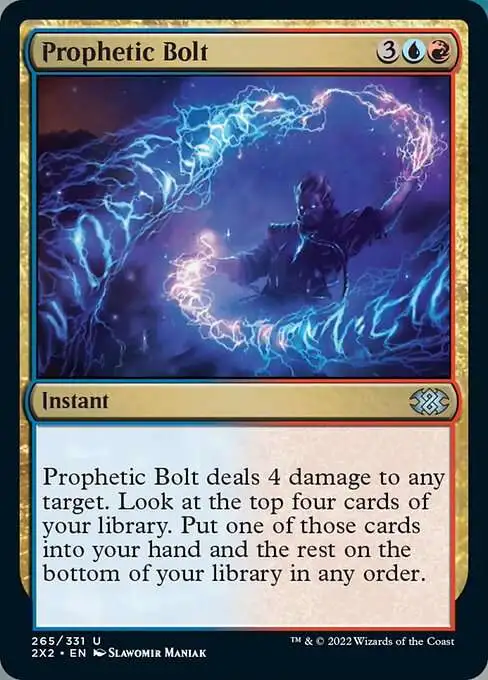 MtG Trading Card Game Double Masters 2022 Uncommon Prophetic Bolt #265