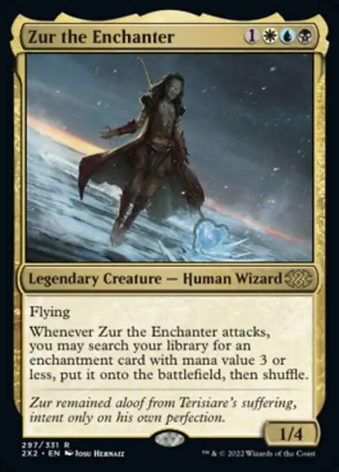 MtG Trading Card Game Double Masters 2022 Rare Zur the Enchanter #297