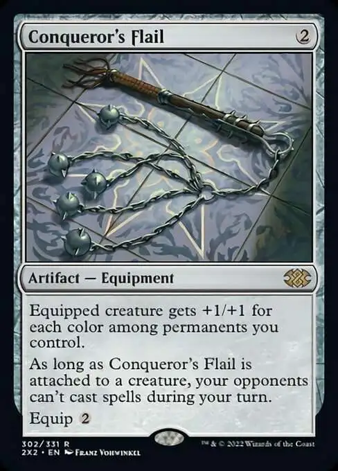 MtG Trading Card Game Double Masters 2022 Rare Conqueror's Flail #302
