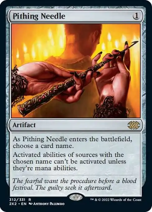 MtG Trading Card Game Double Masters 2022 Rare Pithing Needle #312