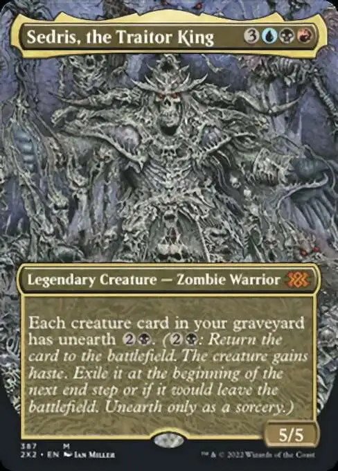 MtG Trading Card Game Double Masters 2022 Mythic Rare Sedris, the Traitor King #387 [Alternate Art Borderless FOIL]