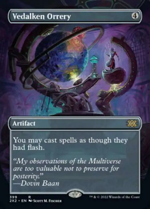 Magic The Gathering Trading Card Game Double Masters 2022 Single Card Rare Vedalken Orrery 399 Alternate Art Borderless FOIL - ToyWiz Magic The Gathering Trading Card Game Double Masters 2022 Single Card Rare Vedalken Orrery 399 Alternate Art Borderless FOIL - ToyWiz