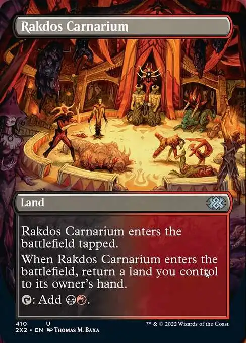 MtG Trading Card Game Double Masters 2022 Uncommon Rakdos Carnarium #410 [Alternate Art Borderless FOIL]