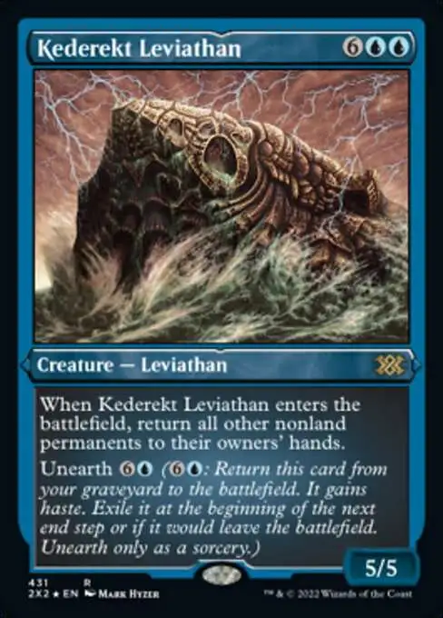 MtG Trading Card Game Double Masters 2022 Rare Kederekt Leviathan #431 [Etched Foil-Only Cards]