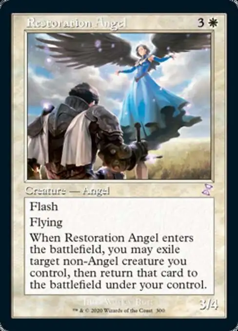 MtG Trading Card Game Time Spiral Remastered Timeshifted Restoration Angel #300 [Timeshifted]