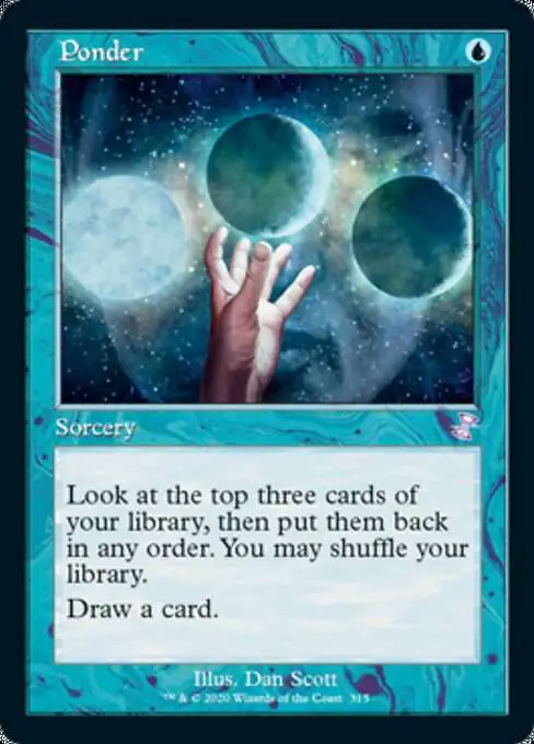 MtG Trading Card Game Time Spiral Remastered Timeshifted Ponder #315 [Timeshifted]