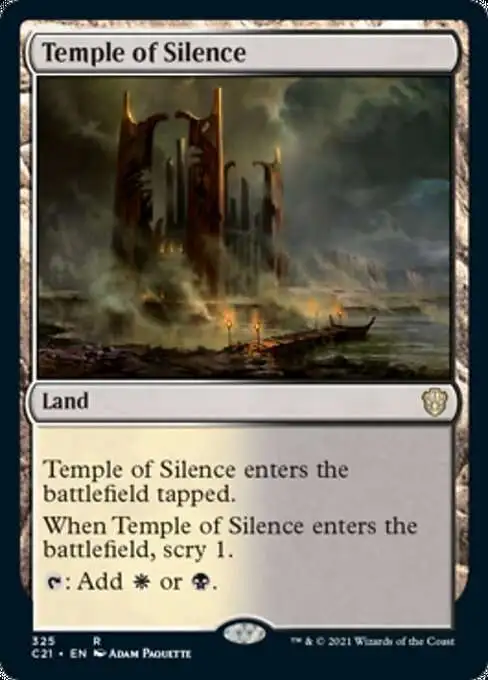 Magic The Gathering Commander 2021 Single Card Rare Temple of Silence 325 -  ToyWiz
