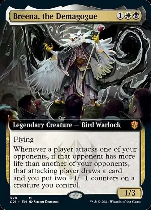 MtG Commander 2021 Mythic Rare Breena, the Demagogue #328 [Extended Art]