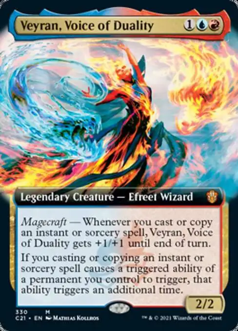 MtG Commander 2021 Mythic Rare Veyran, Voice of Duality #330 [Extended Art]