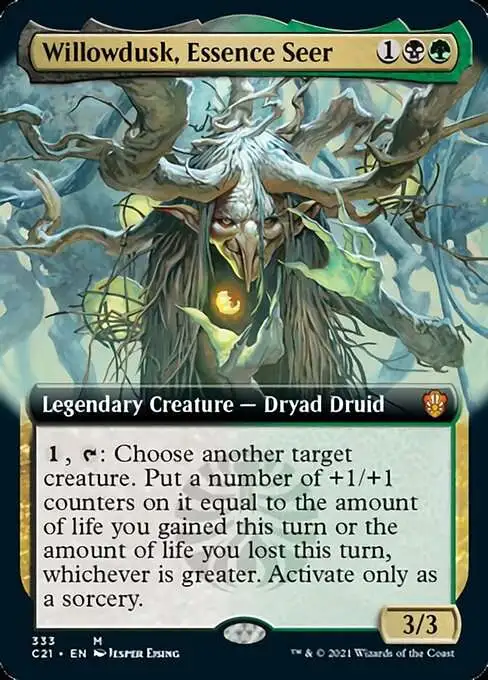 MtG Commander 2021 Mythic Rare Willowdusk, Essence Seer #333 [Extended Art]