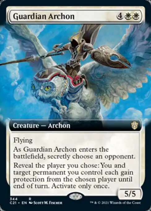 Magic The Gathering Commander 2021 Single Card Rare Guardian Archon 344  Extended Art - ToyWiz