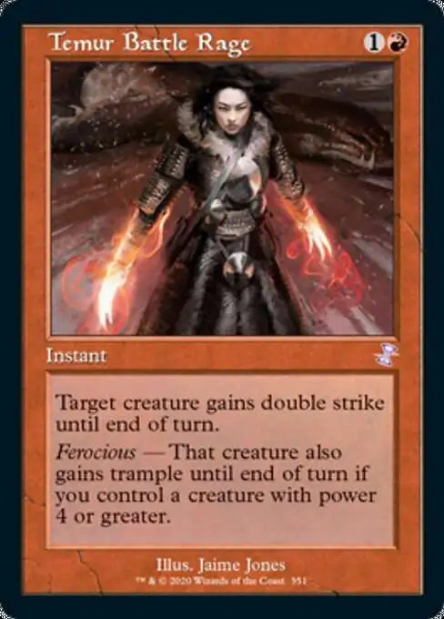 MtG Trading Card Game Time Spiral Remastered Timeshifted Temur Battle Rage #351 [Timeshifted]