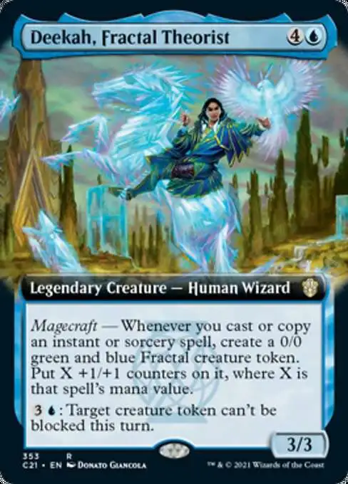 MtG Commander 2021 Rare Deekah, Fractal Theorist #353 [Extended Art]