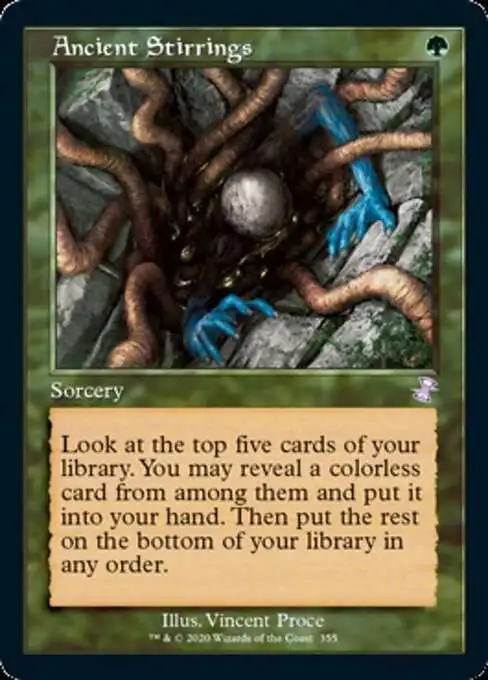 MtG Trading Card Game Time Spiral Remastered Timeshifted Ancient Stirrings #355 [Timeshifted]