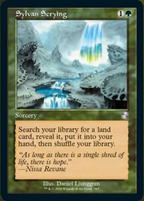 MtG Trading Card Game Time Spiral Remastered Timeshifted Sylvan Scrying #367 [Timeshifted]