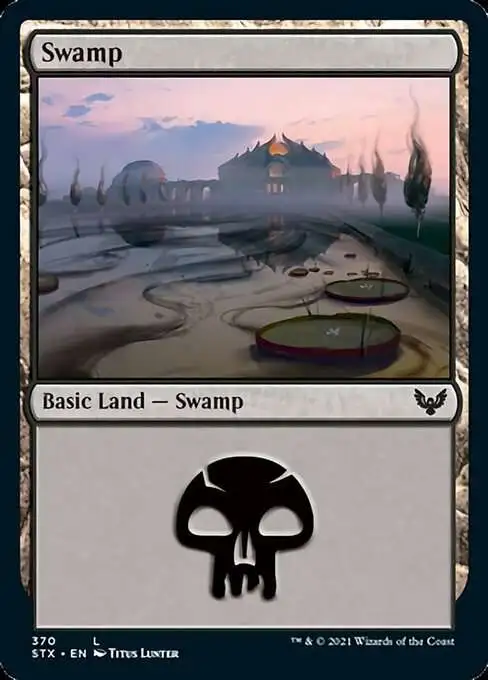 MtG Strixhaven: School of Mages Common Swamp #370 [Foil #370]