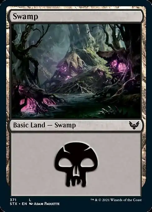 MtG Strixhaven: School of Mages Common Swamp #371 [Foil #371]