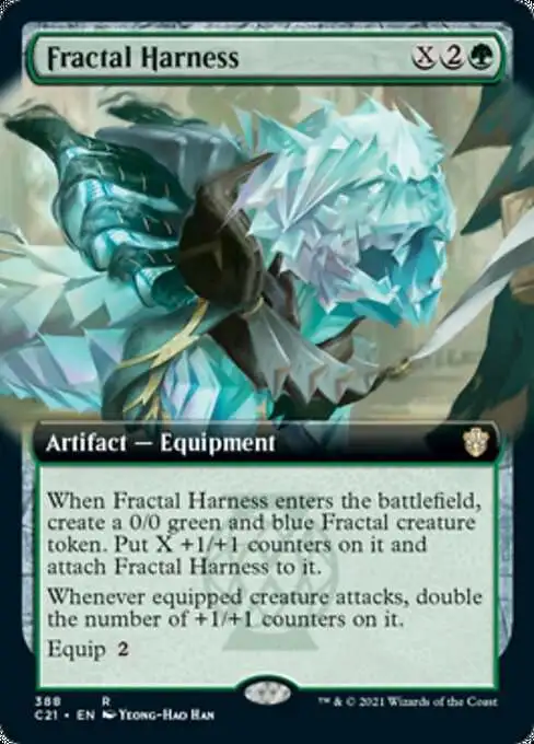 MtG Commander 2021 Rare Fractal Harness #388 [Extended Art]