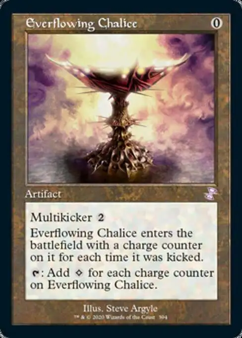 MtG Trading Card Game Time Spiral Remastered Timeshifted Everflowing Chalice #394 [Timeshifted]
