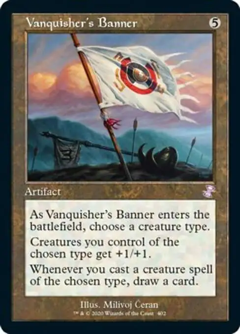 MtG Trading Card Game Time Spiral Remastered Timeshifted Vanquisher's Banner #402 [Timeshifted]