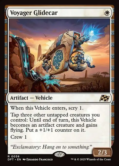 MtG Aetherdrift Rare Voyager Glidecar #36