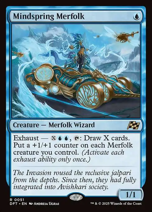 MtG Aetherdrift Rare Mindspring Merfolk #51
