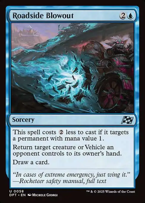 MtG Aetherdrift Uncommon Foil Roadside Blowout #58