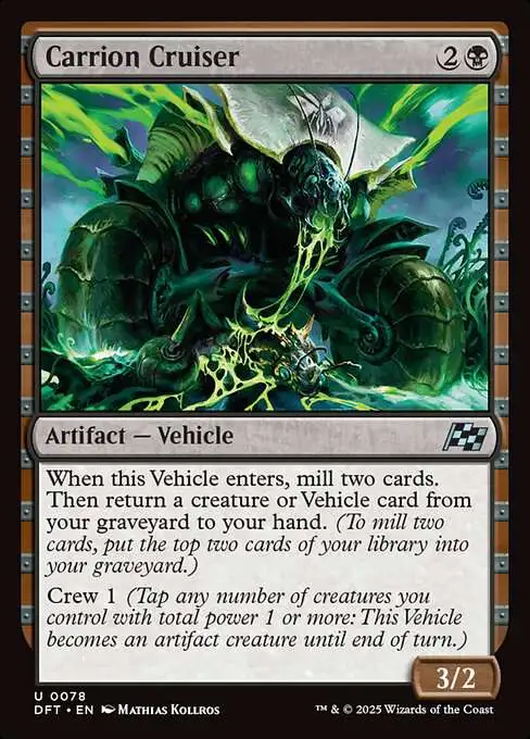 Magic The Gathering Aetherdrift Single Card Uncommon Carrion Cruiser 78 - ToyWiz Magic The Gathering Aetherdrift Single Card Uncommon Carrion Cruiser 78 - ToyWiz