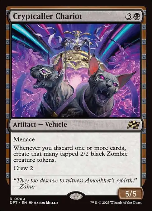 MtG Aetherdrift Rare Cryptcaller Chariot #80
