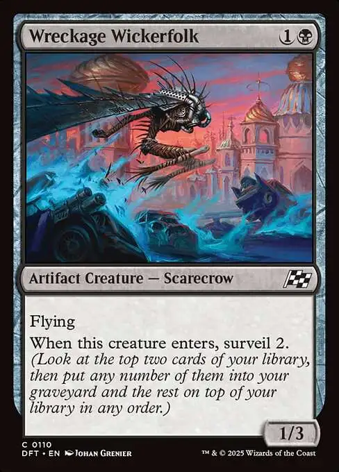 Magic The Gathering Aetherdrift Single Card Common Wreckage Wickerfolk 110 - ToyWiz Magic The Gathering Aetherdrift Single Card Common Wreckage Wickerfolk 110 - ToyWiz