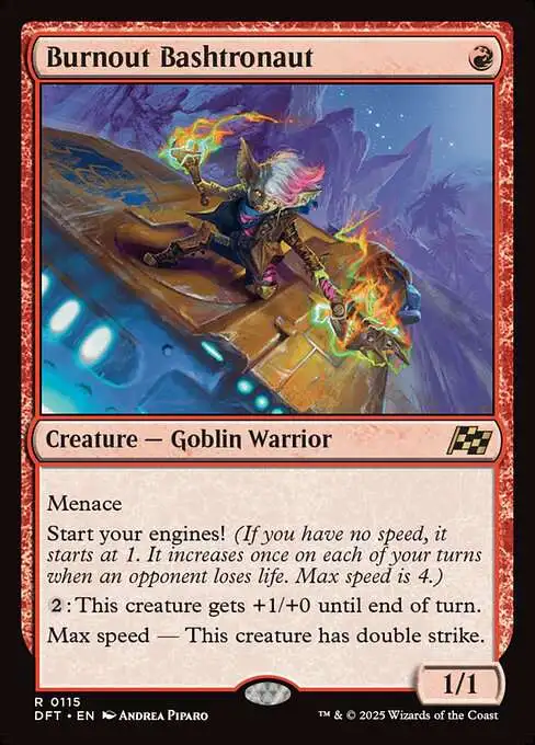 MtG Aetherdrift Rare Burnout Bashtronaut #115
