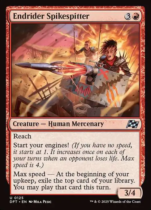 MtG Aetherdrift Uncommon Endrider Spikespitter #125