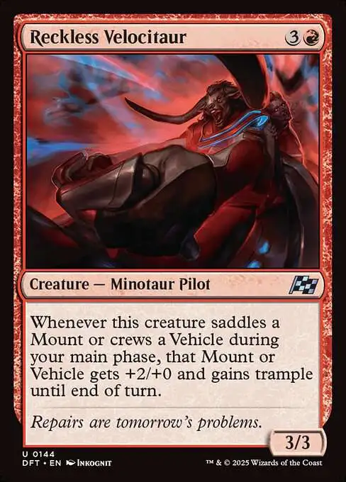 MtG Aetherdrift Uncommon Foil Reckless Velocitaur #144