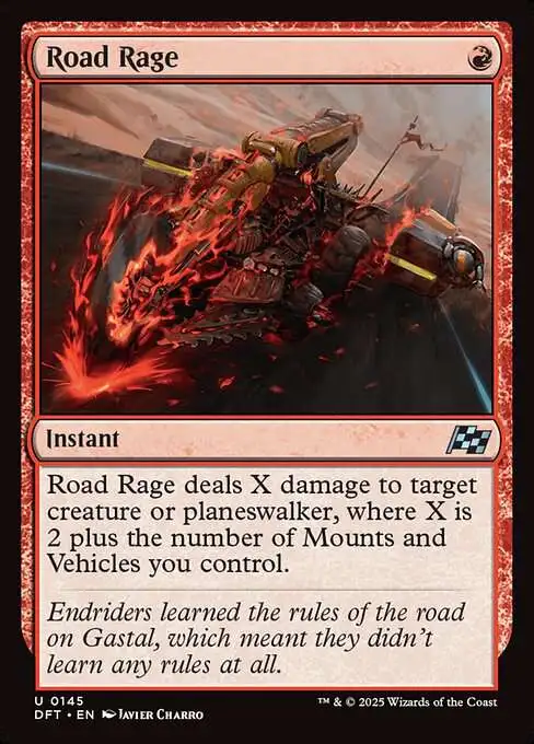 MtG Aetherdrift Uncommon Foil Road Rage #145