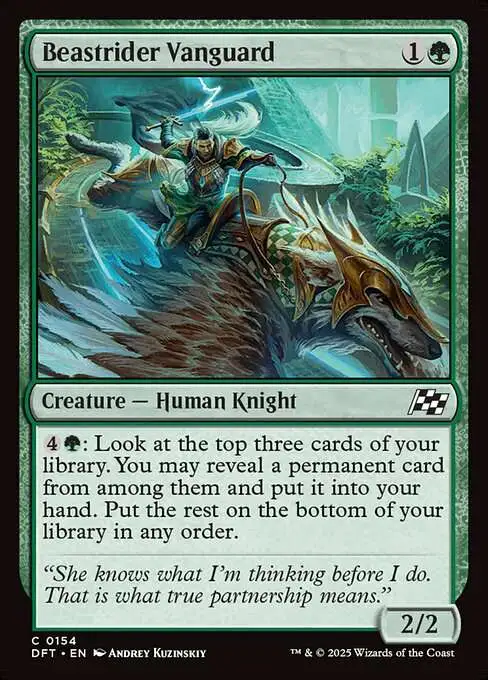 MtG Aetherdrift Common Beastrider Vanguard #154